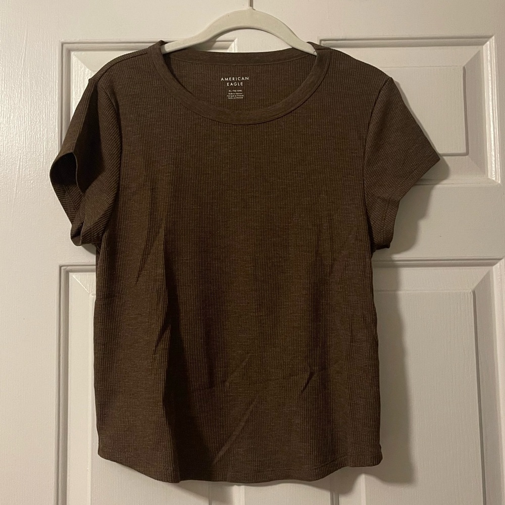 American Eagle Brown Short Sleeve Tee